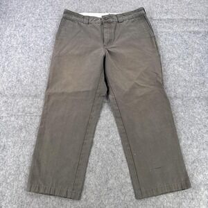 Filson Pants Mens 38x27 Green Canvas Chino Straight Leg Casual Workwear Outdoor